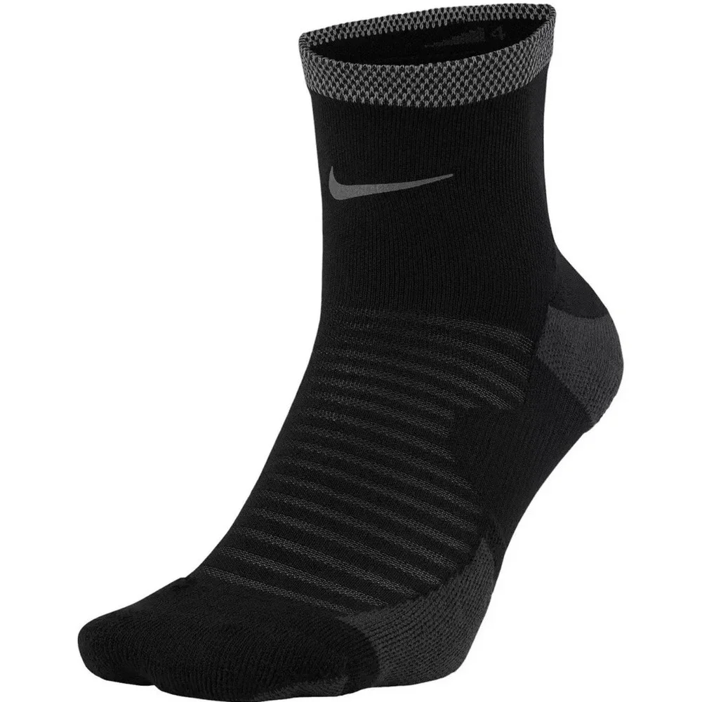 Lot‎ of 2 Nike Dri-FIT Spark Ankle Running Socks Mens 6-7.5/Wmns 7.5-9 Black